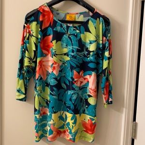 Ruby Rd. Silky Cold Shoulder Top